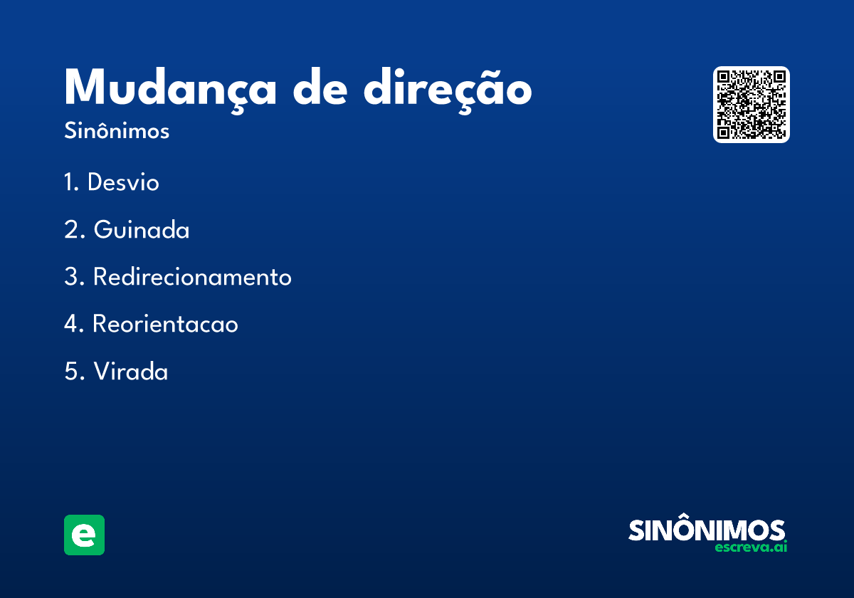 mudança de direção