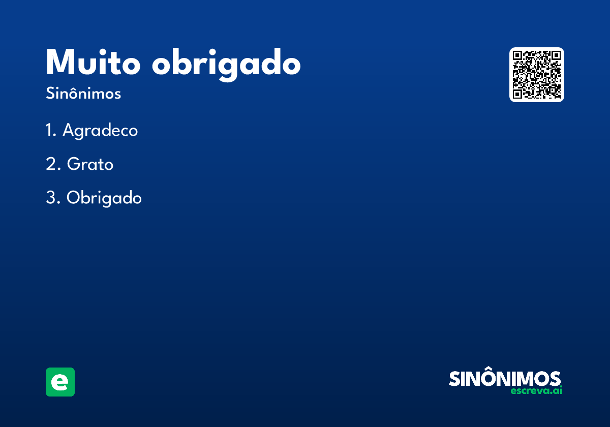 muito obrigado