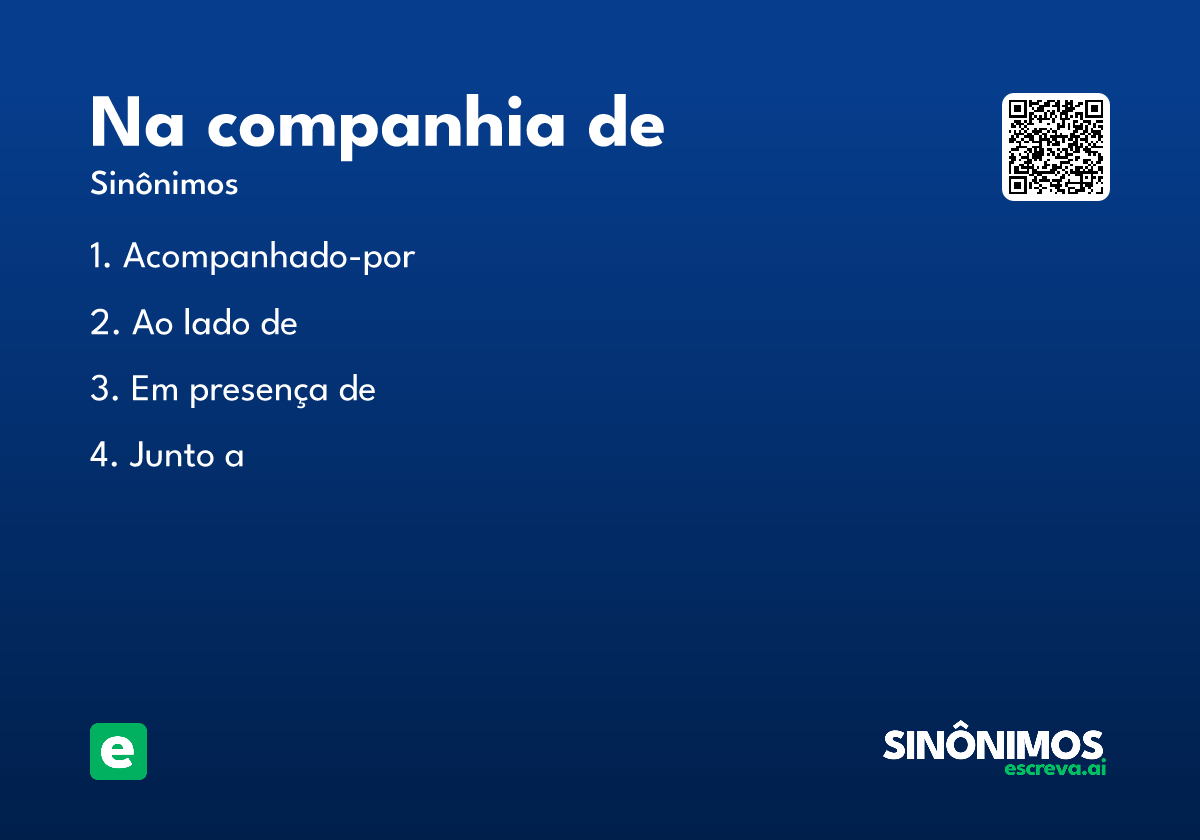na companhia de