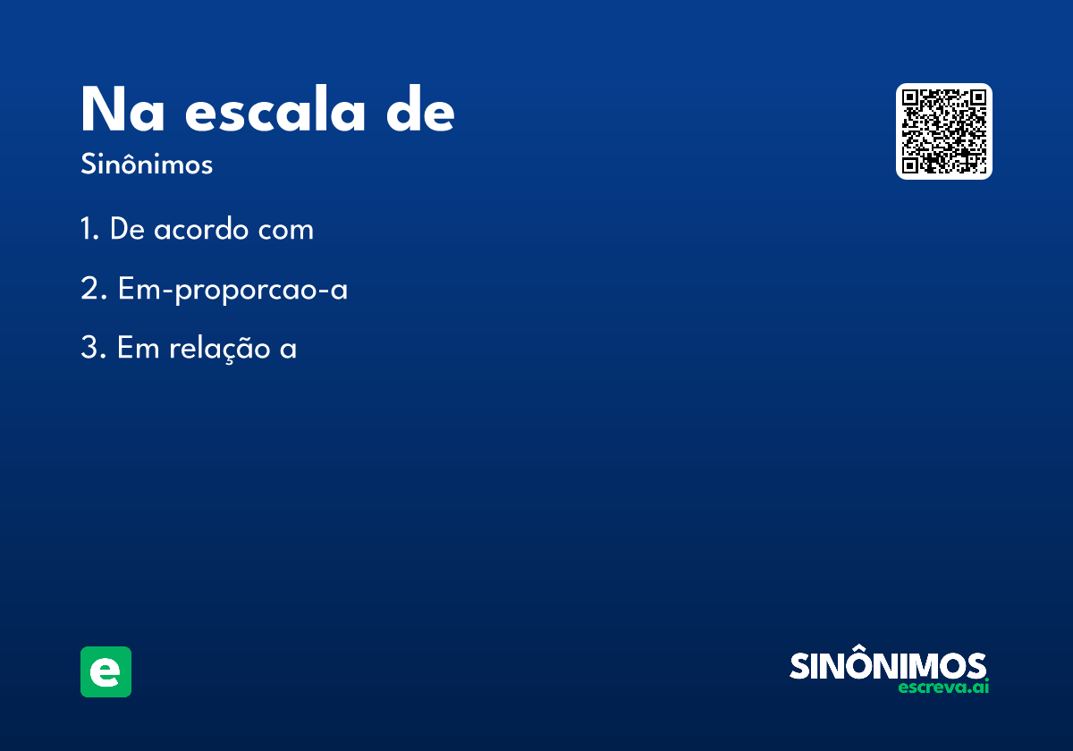na escala de
