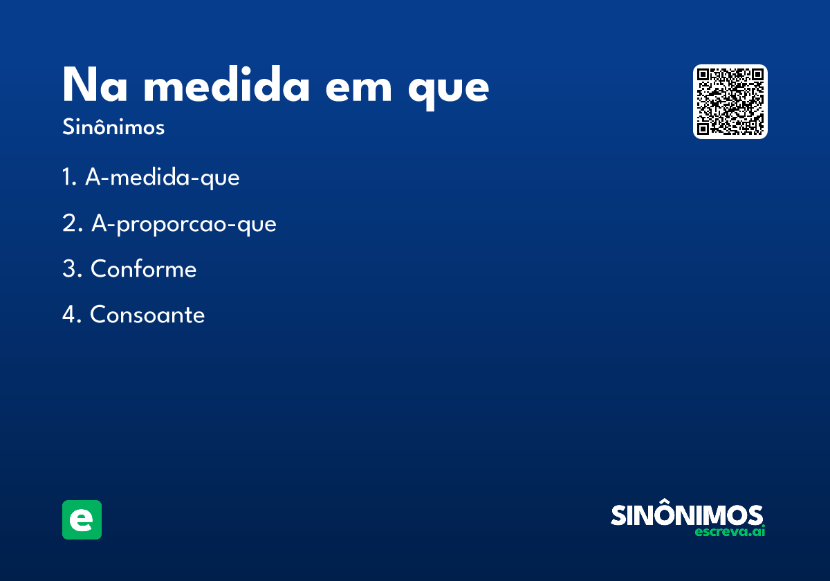 na medida em que