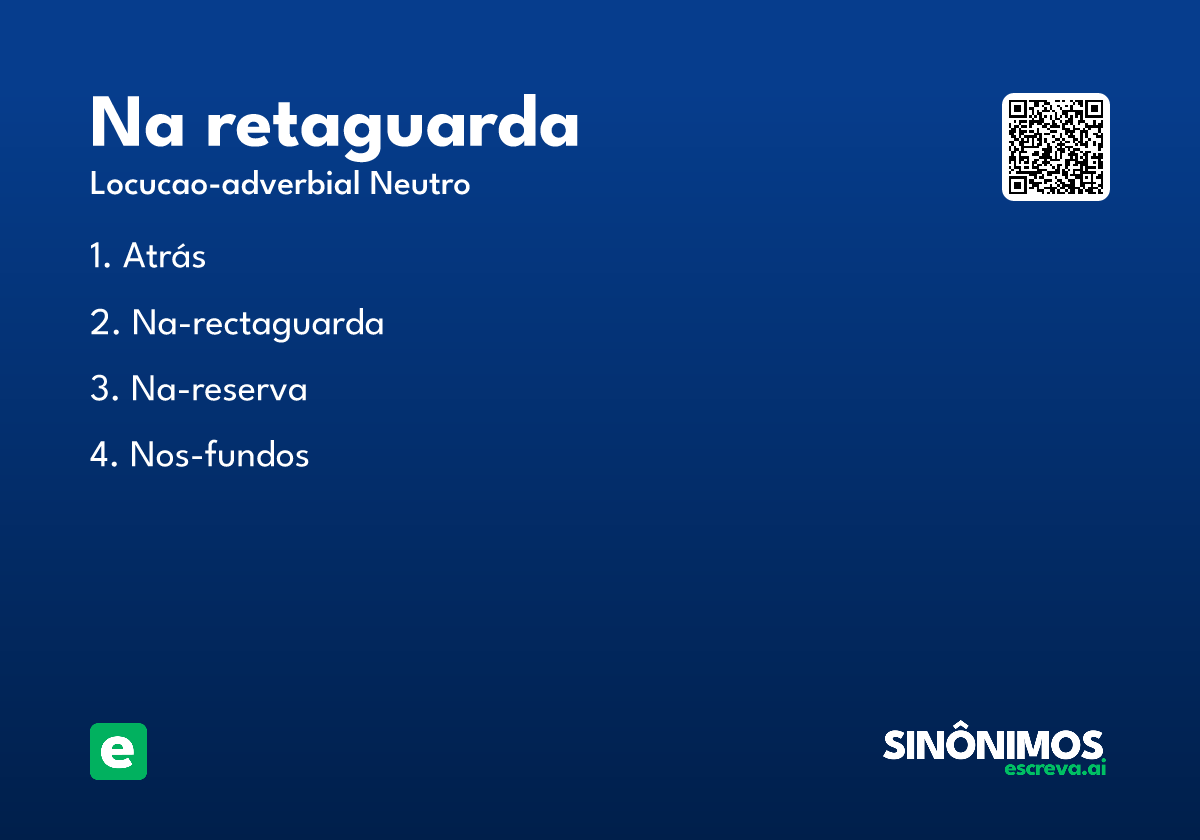 na retaguarda