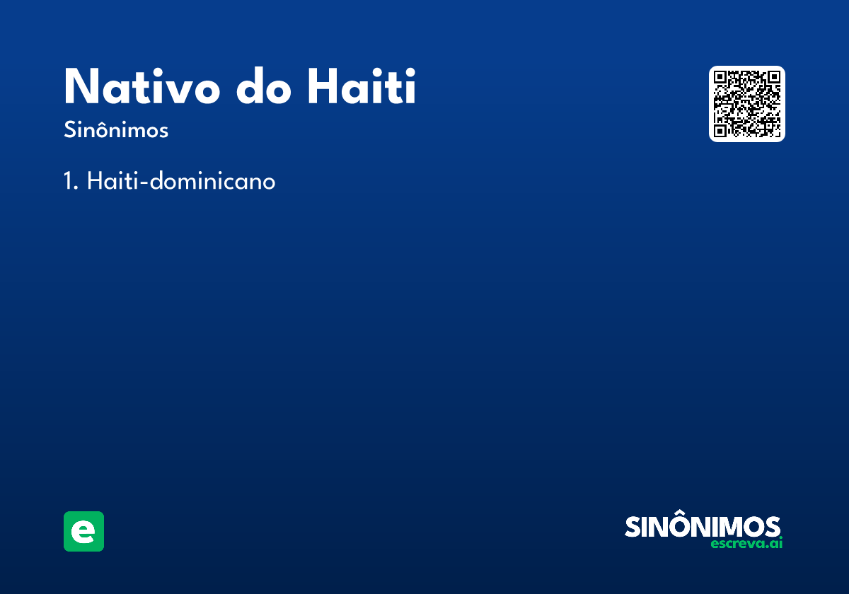 nativo do Haiti