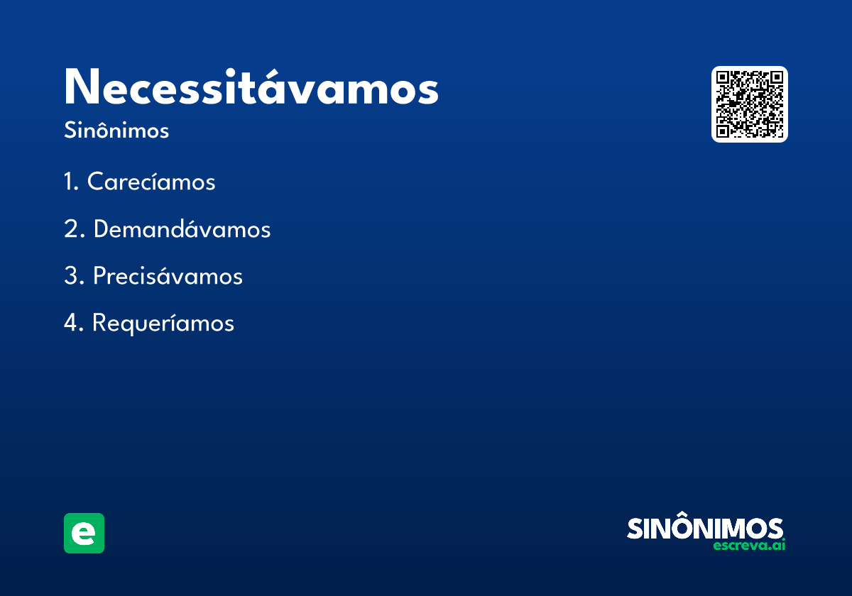 necessitávamos