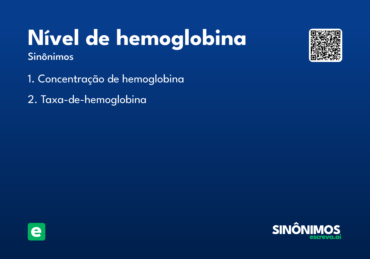 nível de hemoglobina