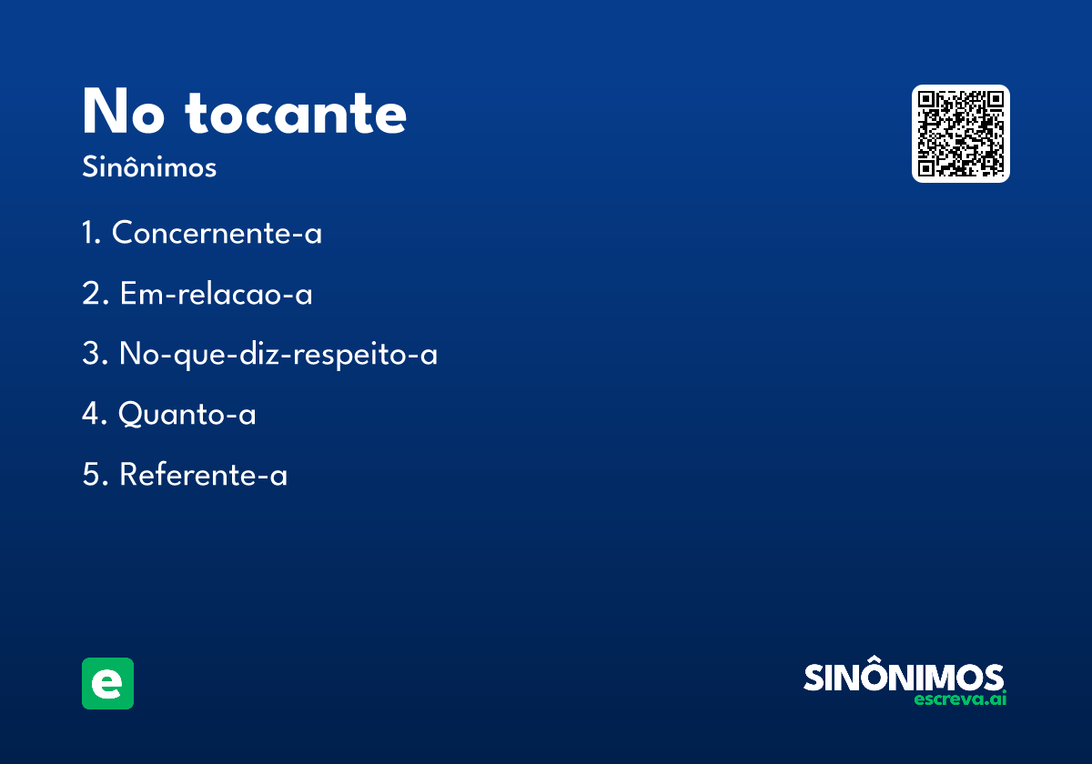 no tocante