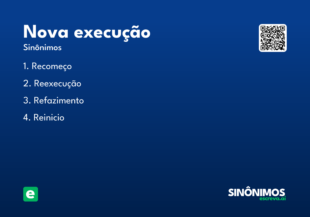 nova execução
