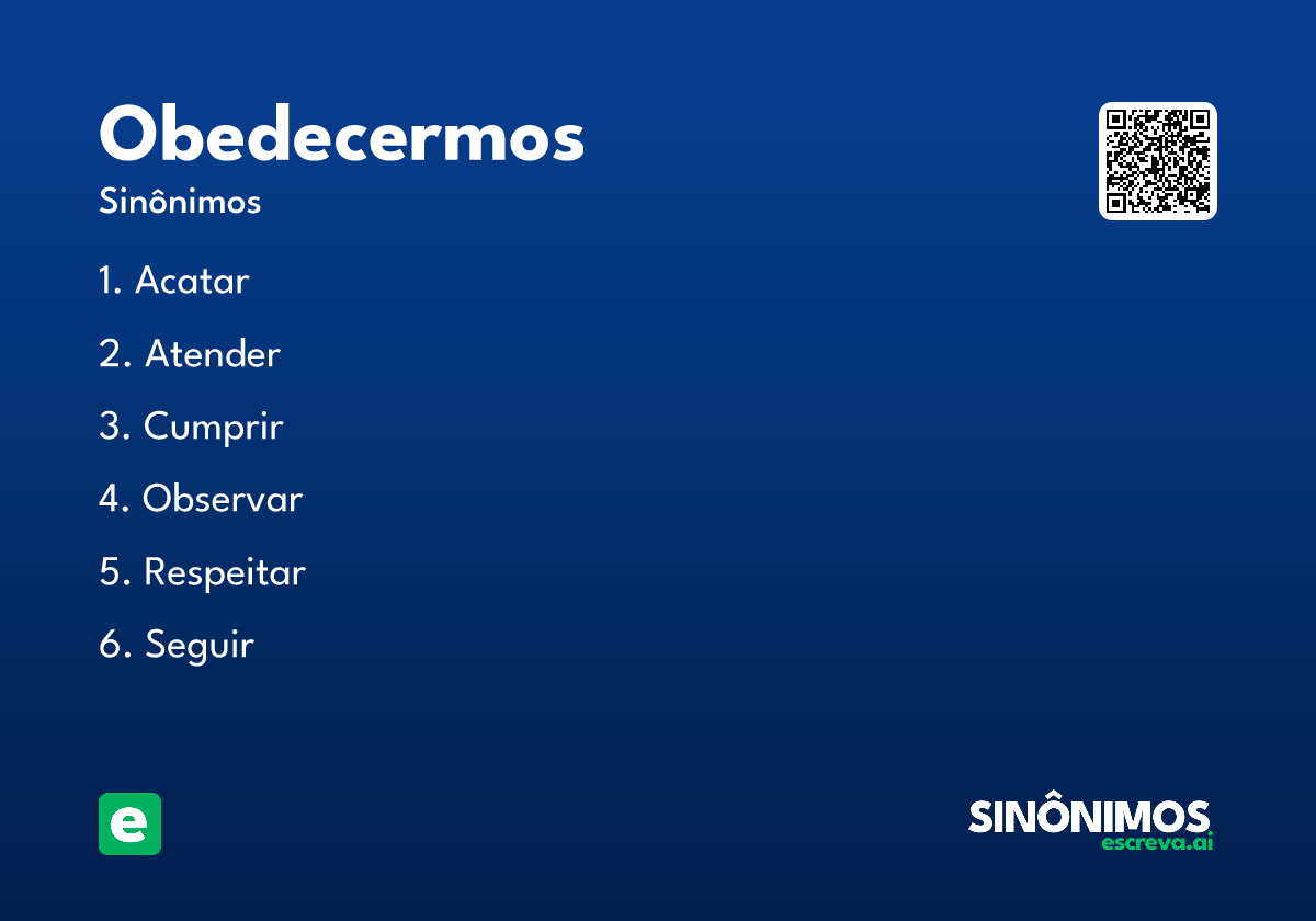 obedecermos