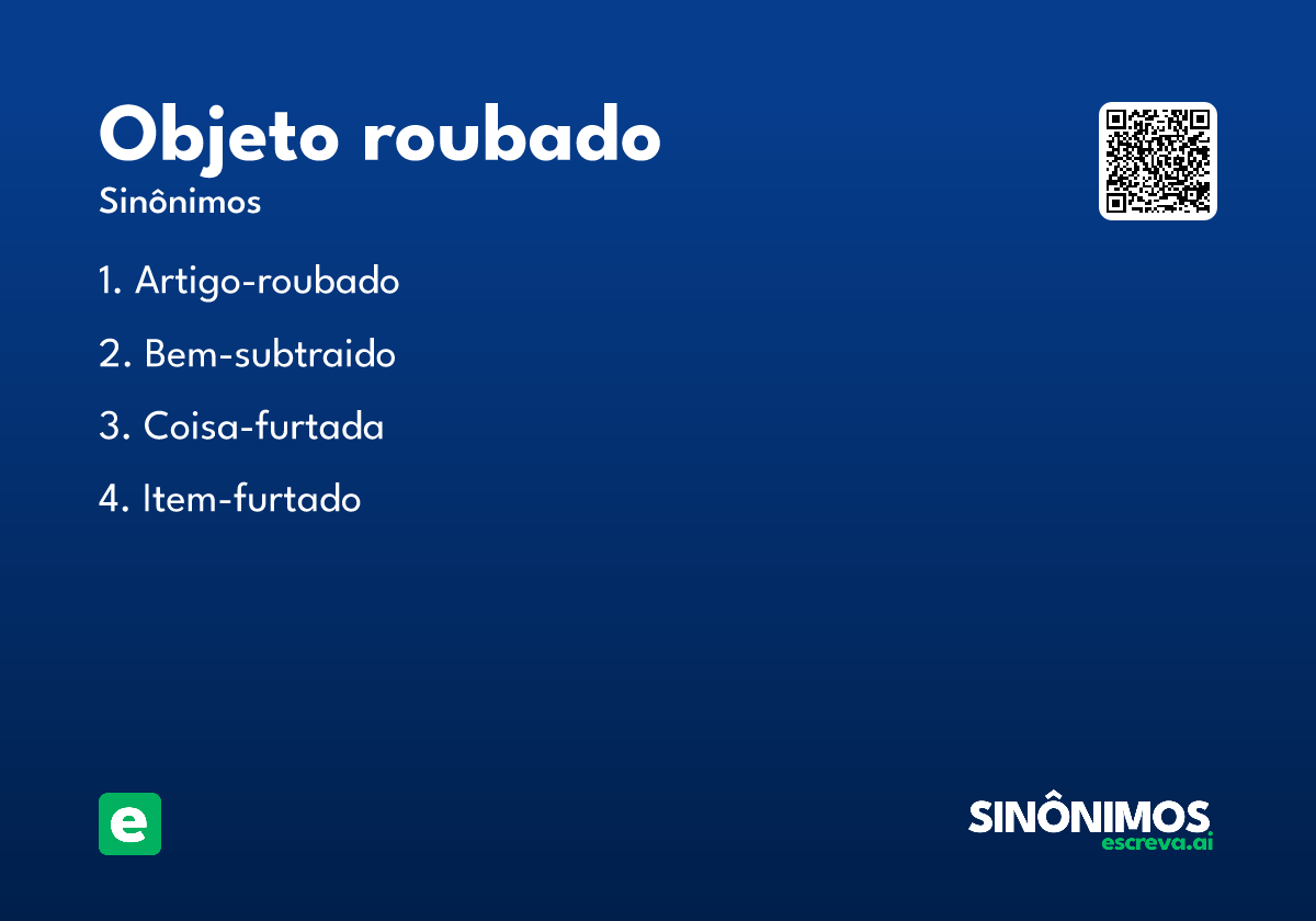 objeto roubado