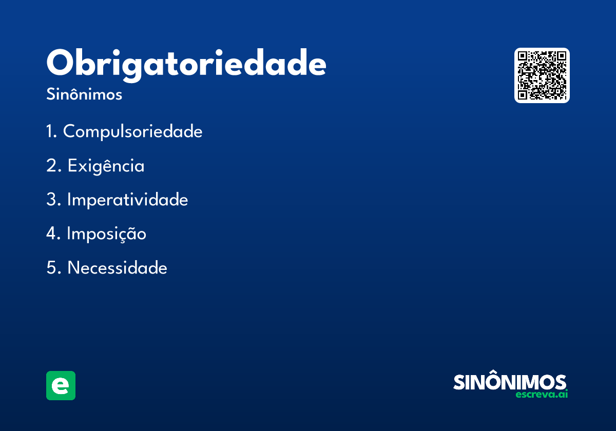 obrigatoriedade