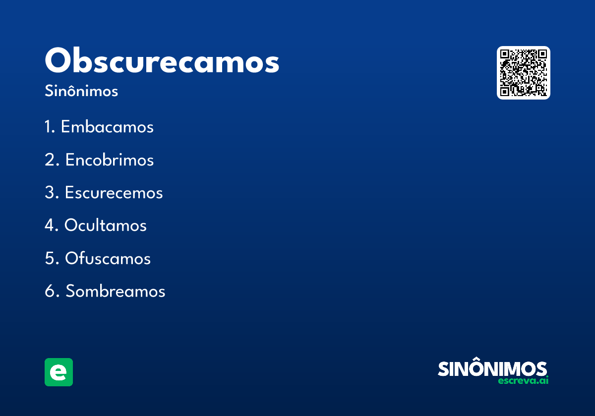 obscurecamos