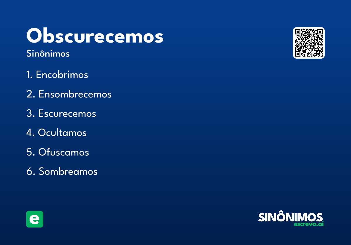obscurecemos