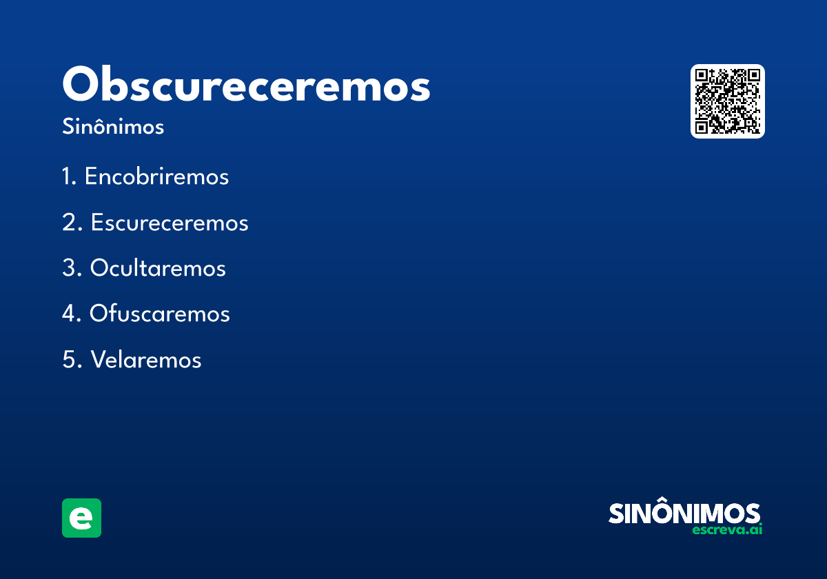 obscureceremos