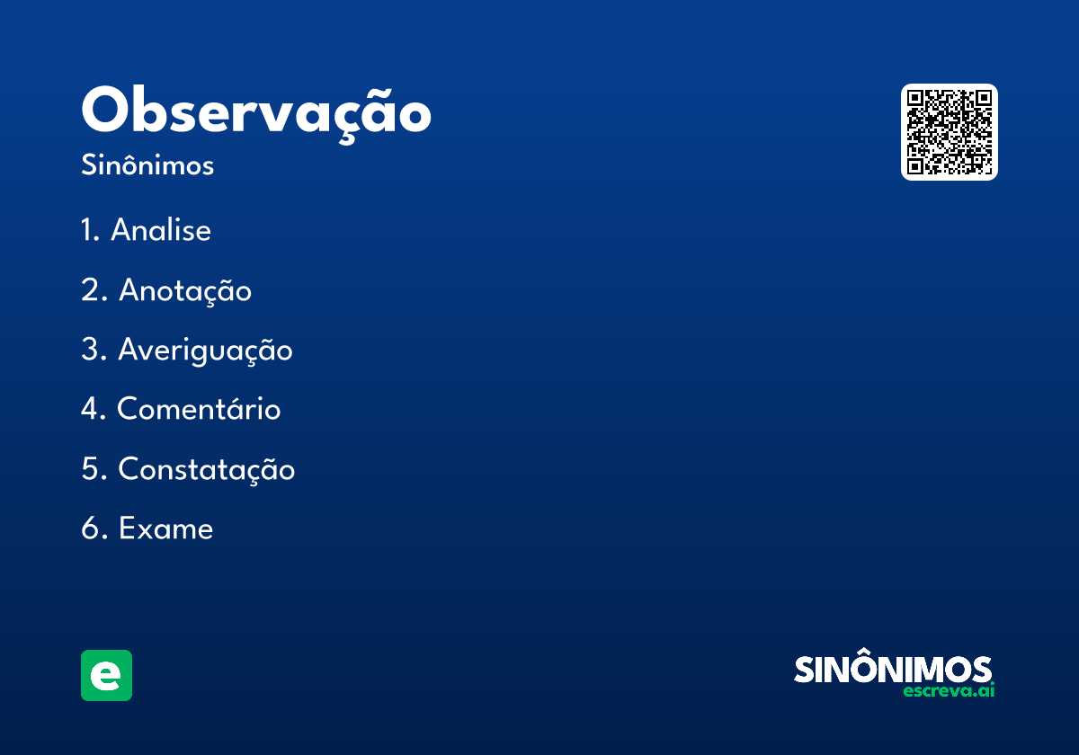 observação