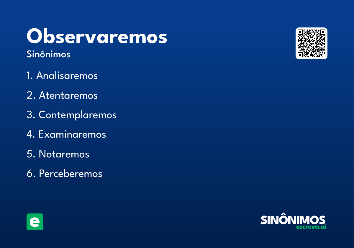 observaremos