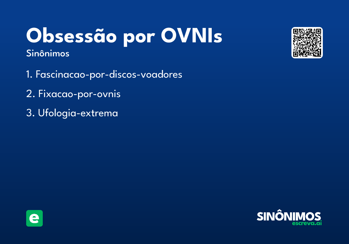 obsessão por OVNIs
