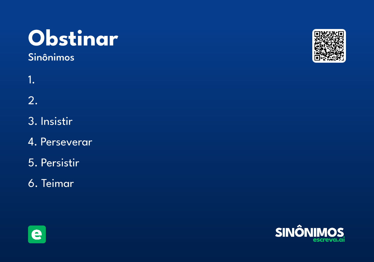 obstinar