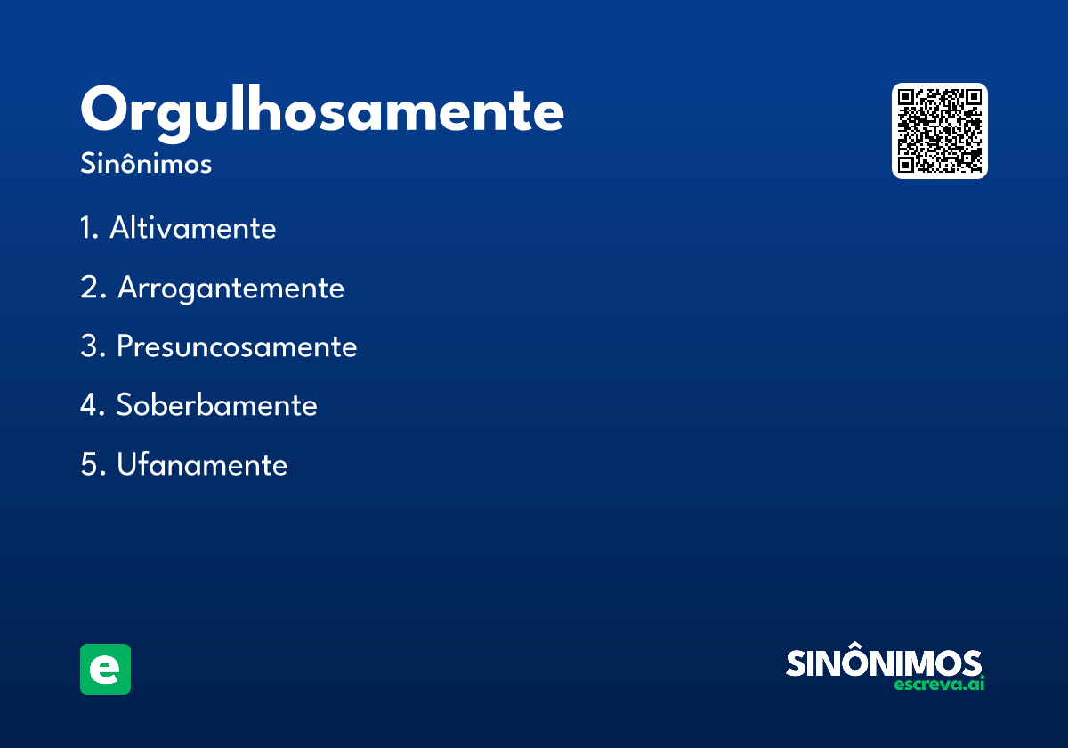 orgulhosamente