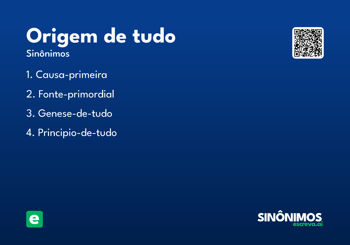 origem de tudo