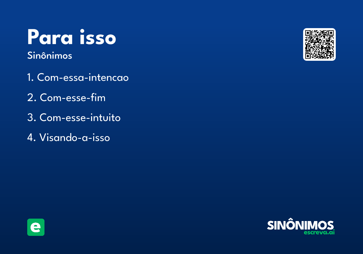 para isso