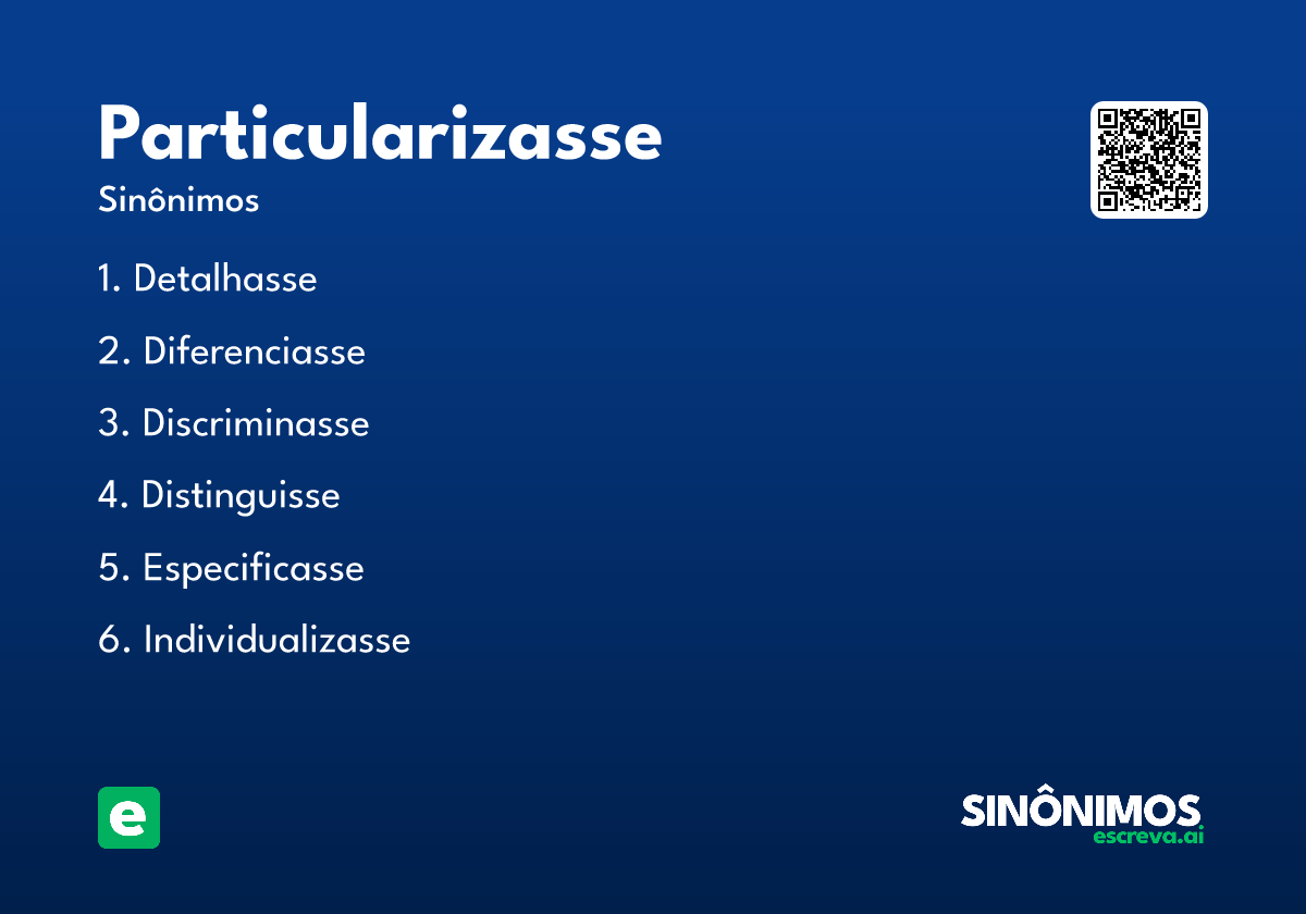 particularizasse