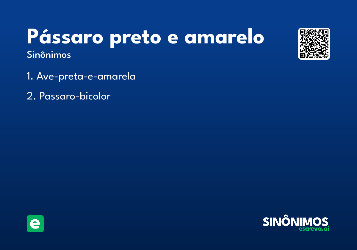 pássaro preto e amarelo