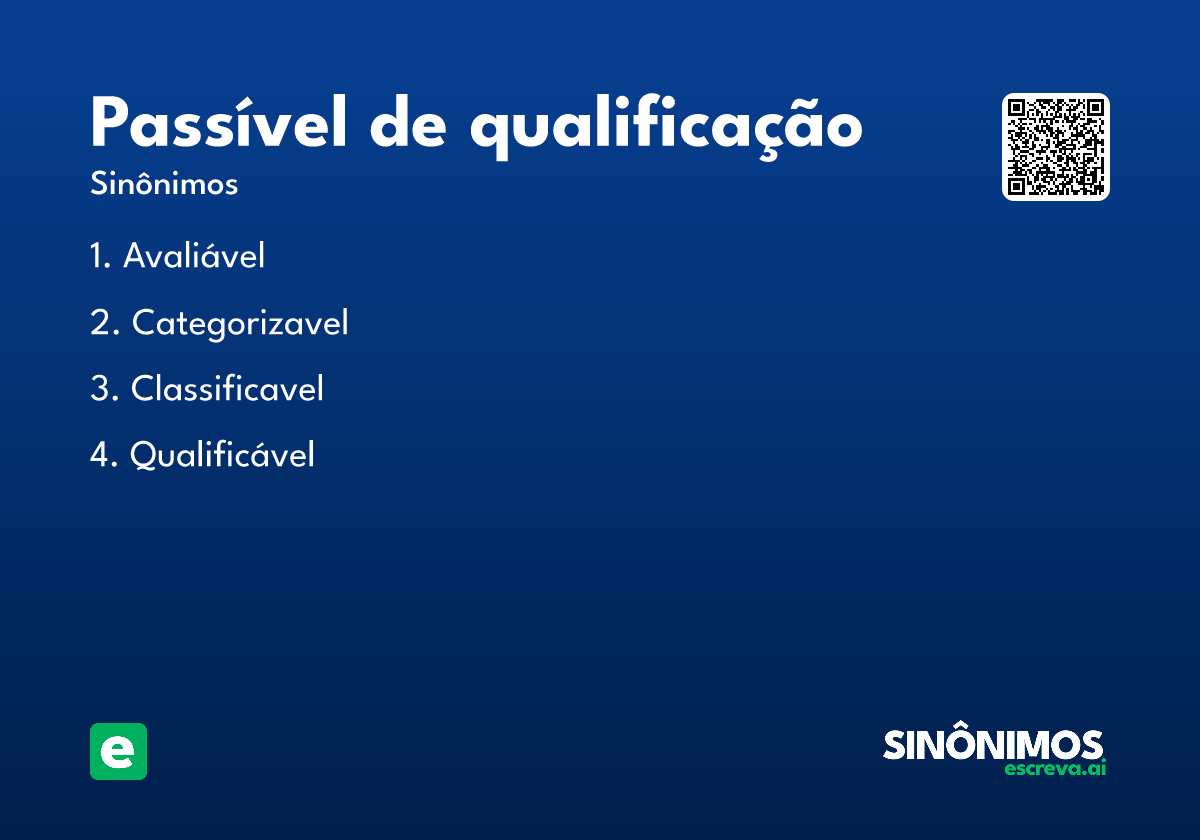 passível de qualificação