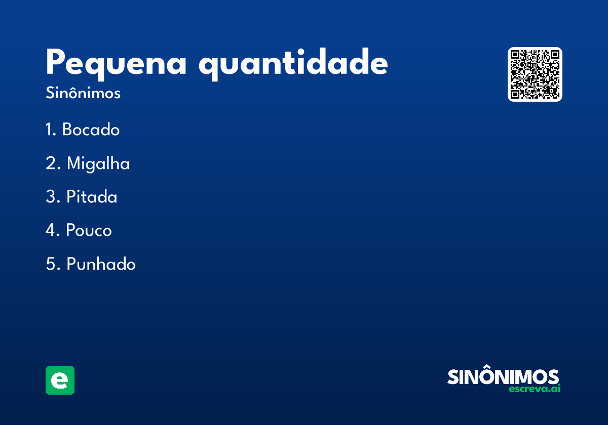 pequena quantidade