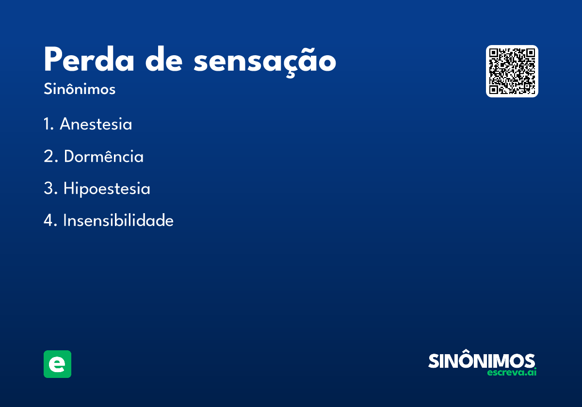 perda de sensação