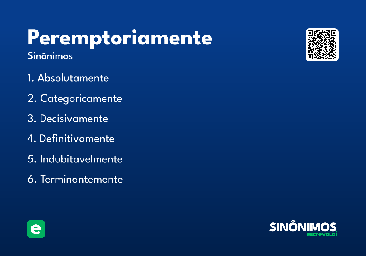 peremptoriamente