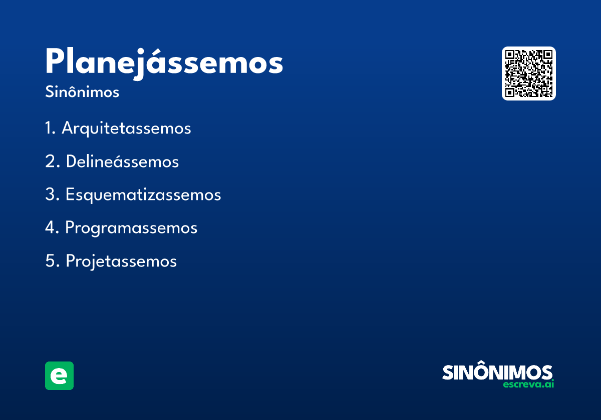 planejássemos