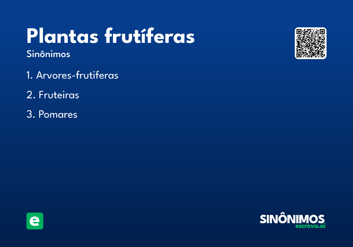 plantas frutíferas