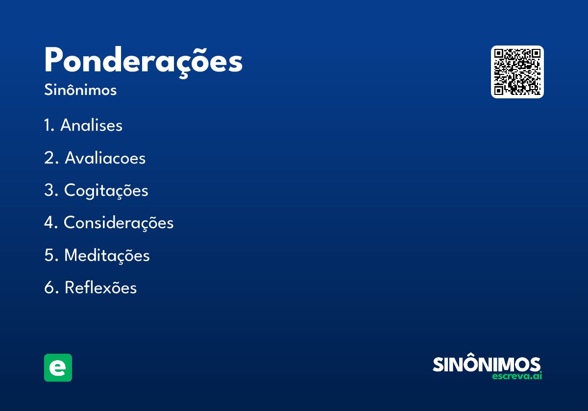 ponderações