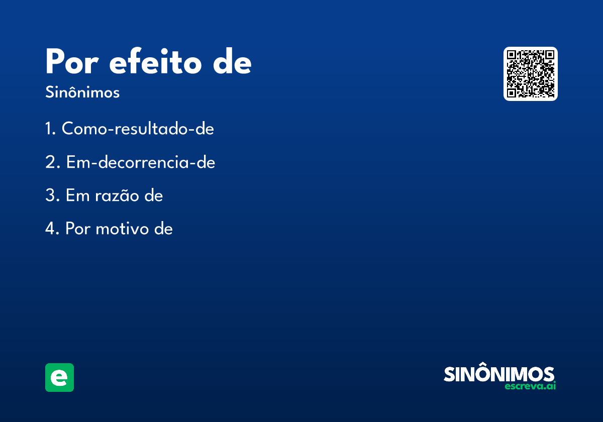 por efeito de