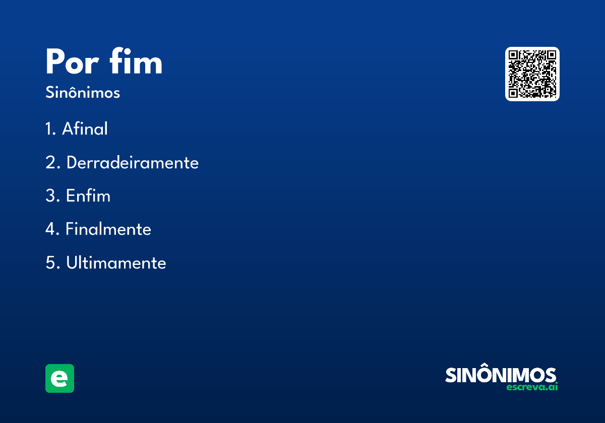 por fim
