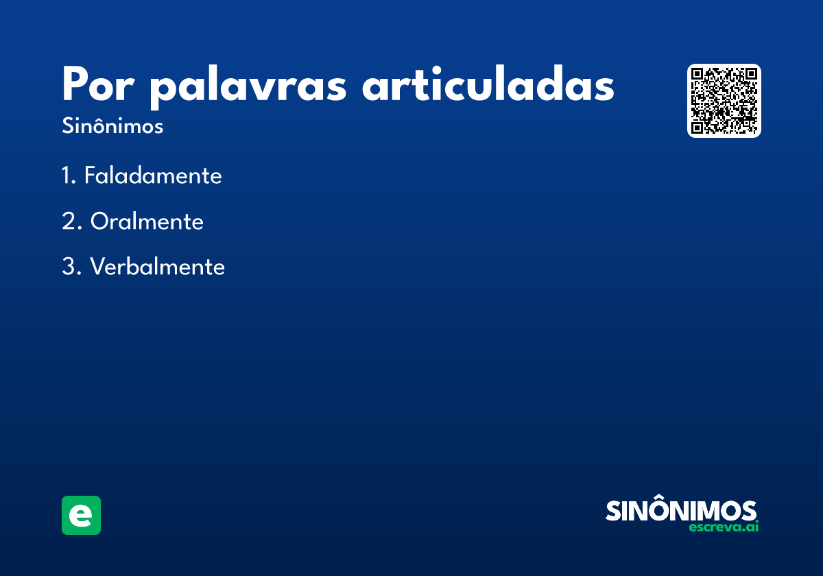 por palavras articuladas