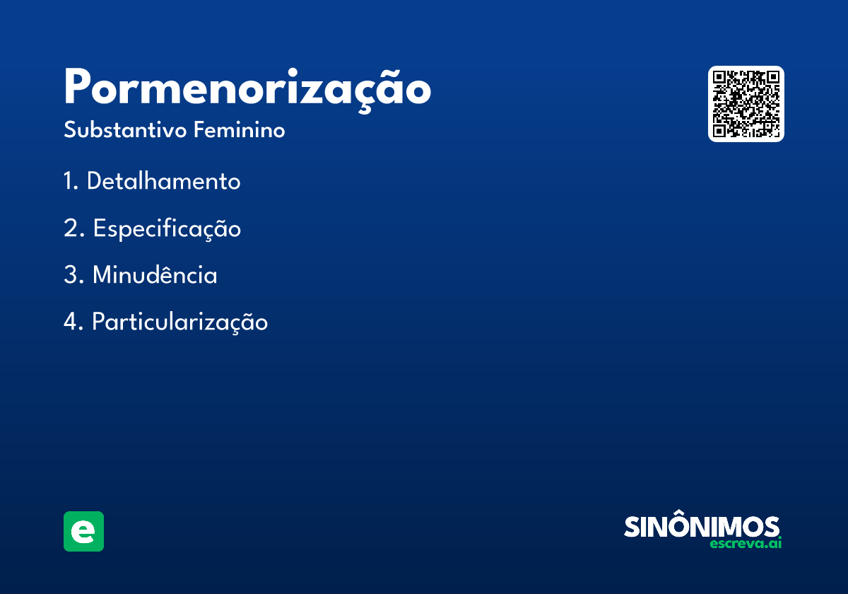 pormenorização