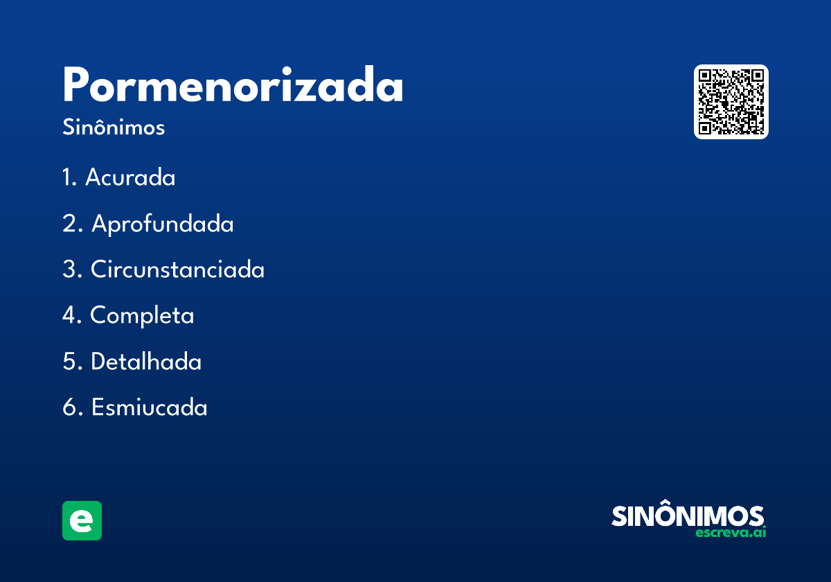 pormenorizada