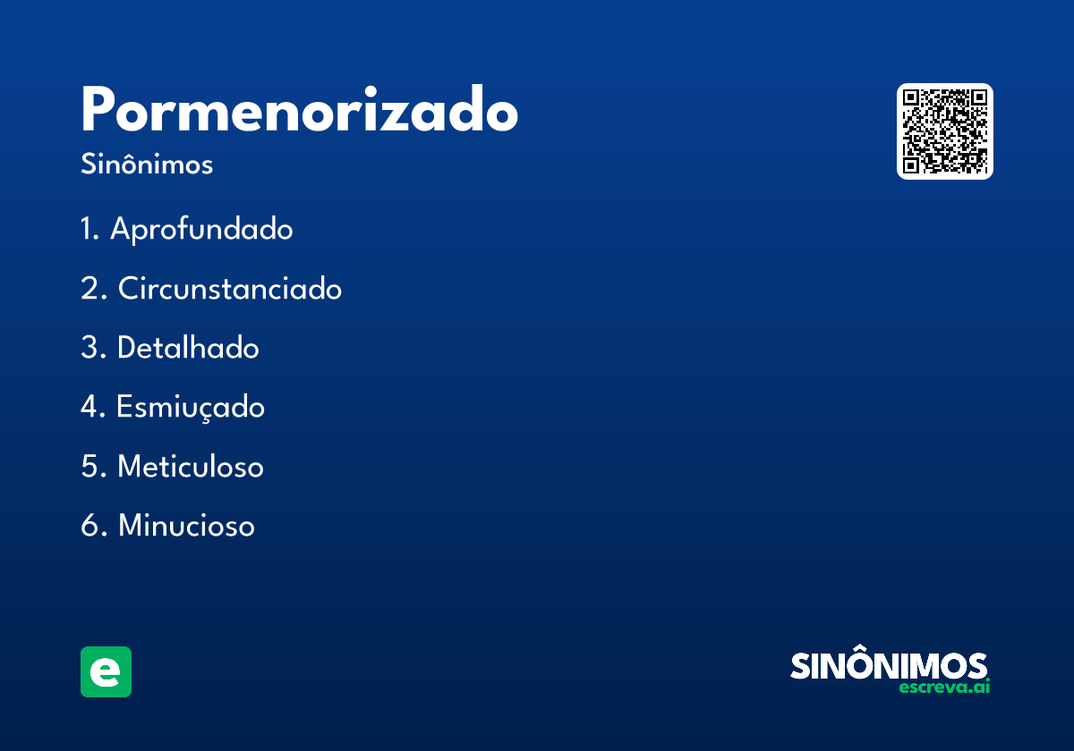 pormenorizado