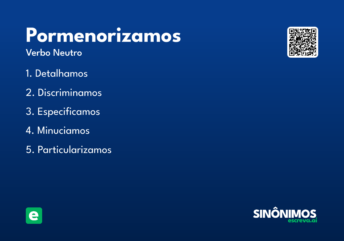 pormenorizamos