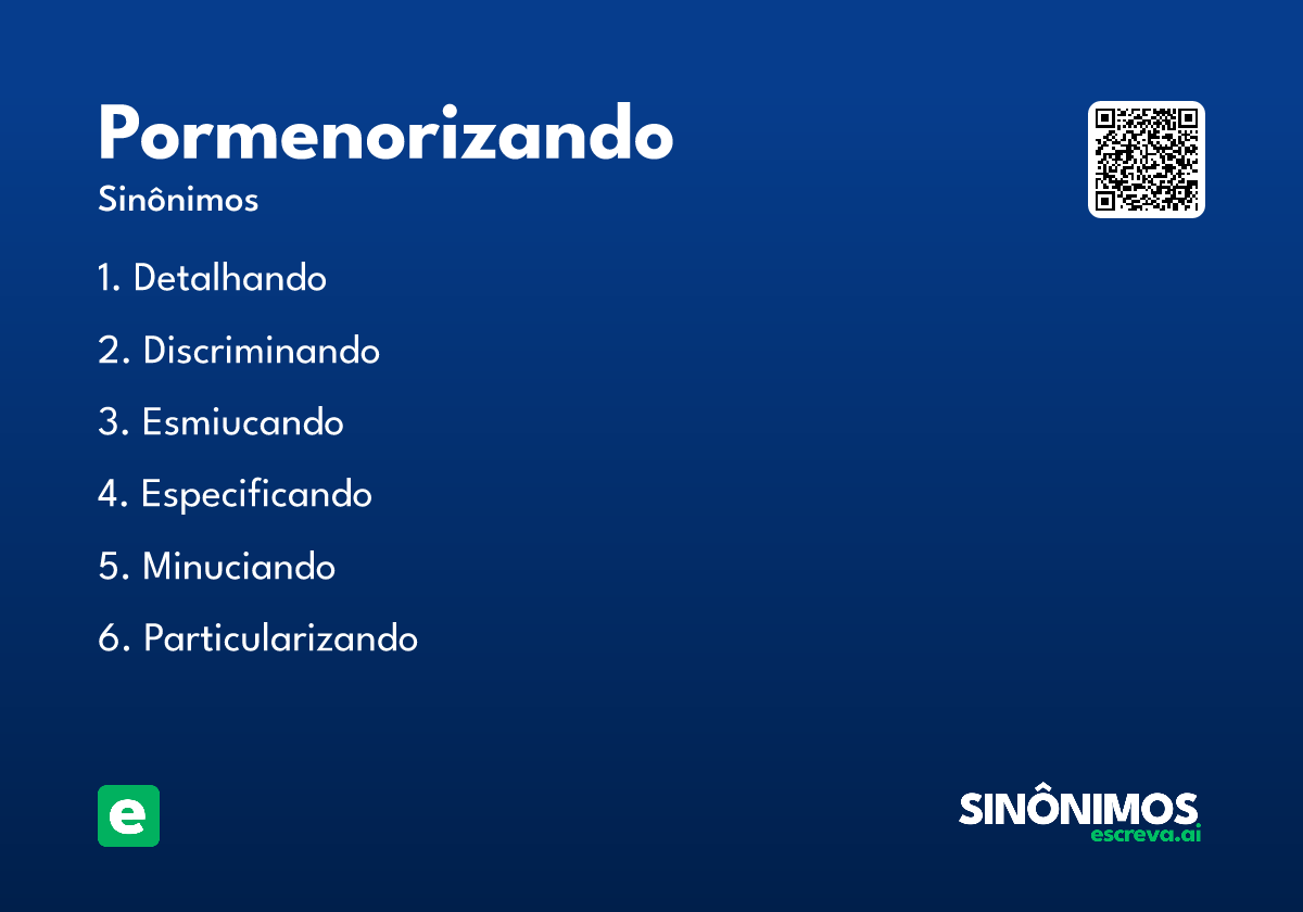 pormenorizando