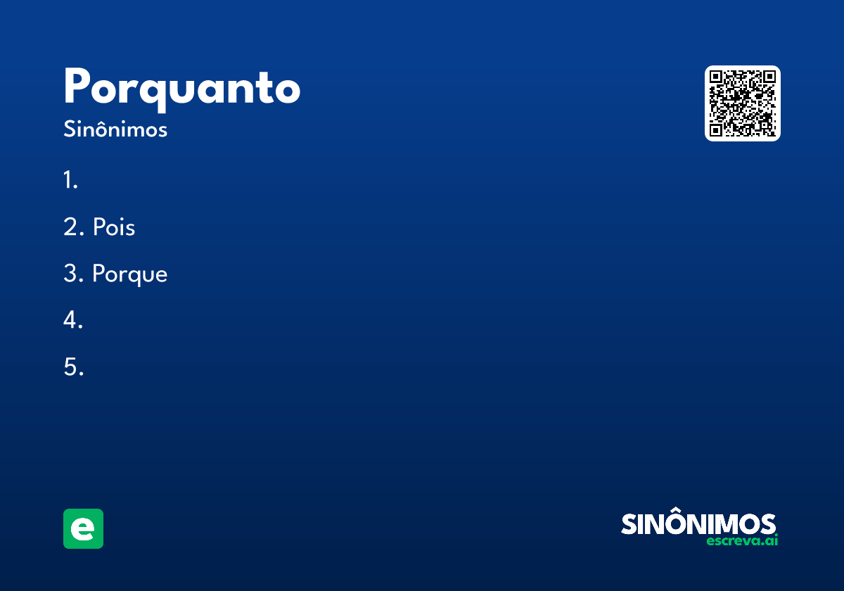 porquanto