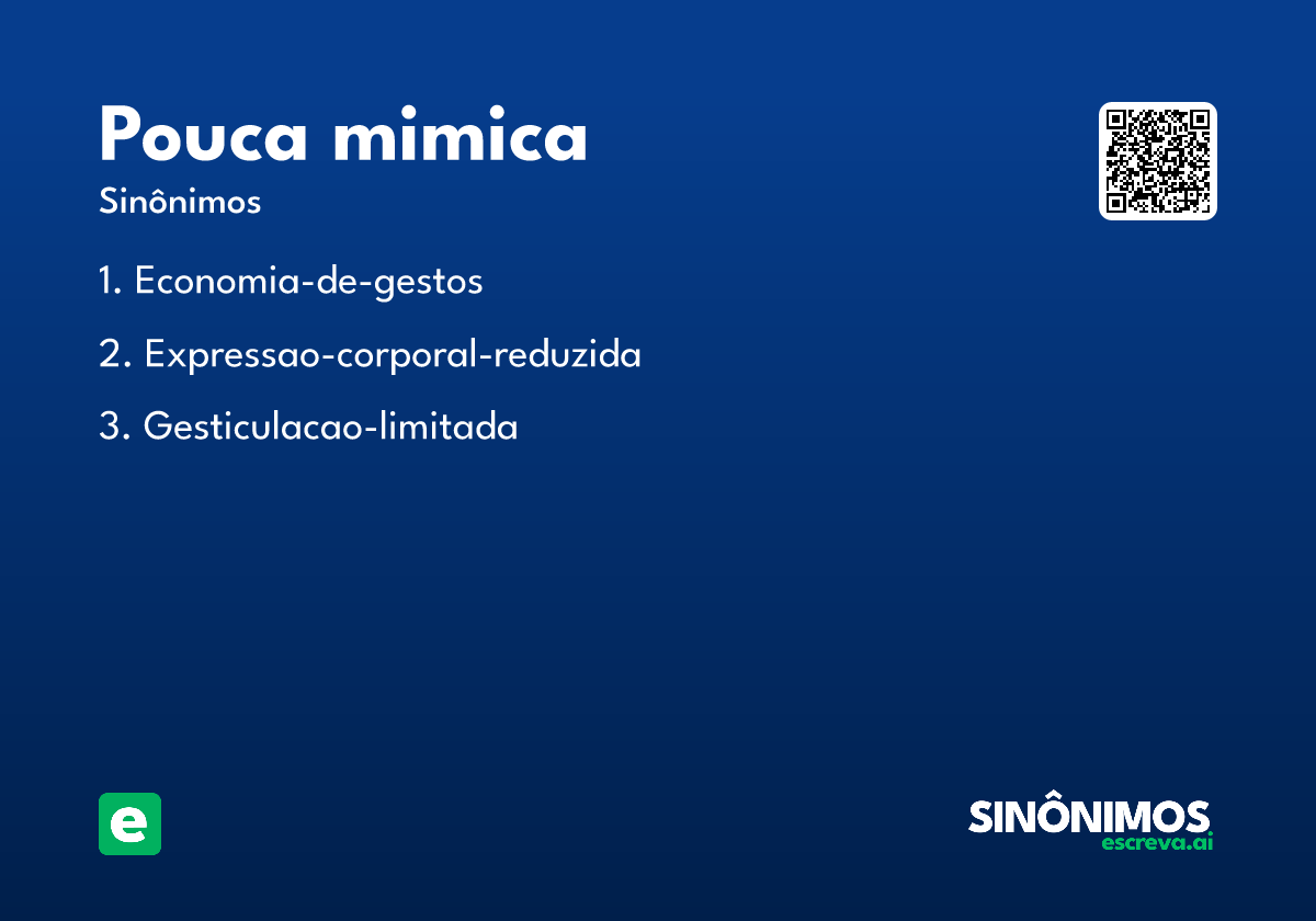 pouca mimica
