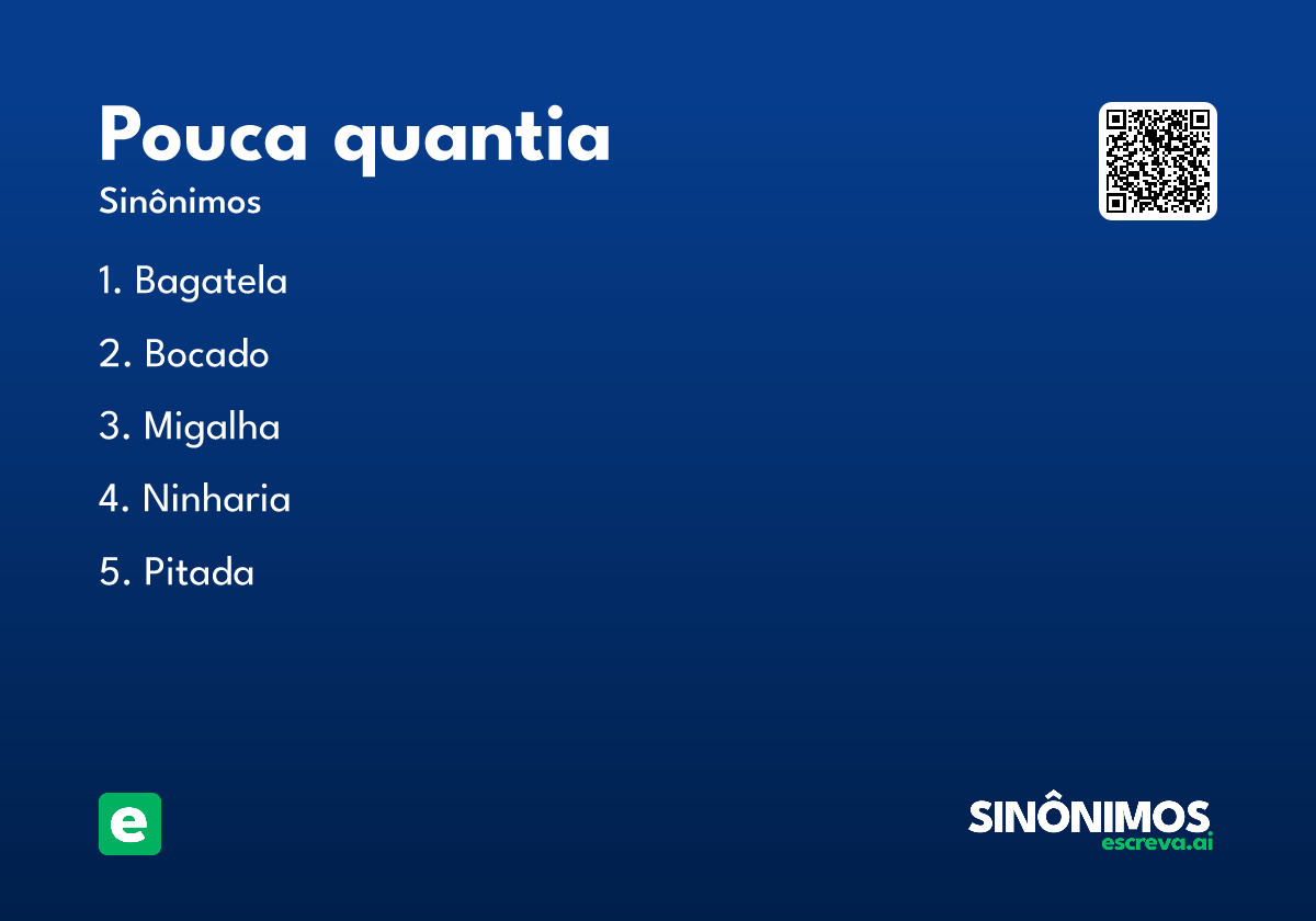 pouca quantia