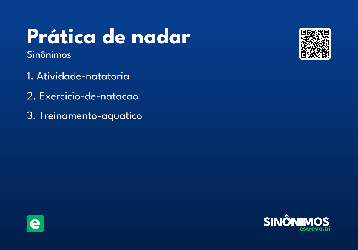 prática de nadar