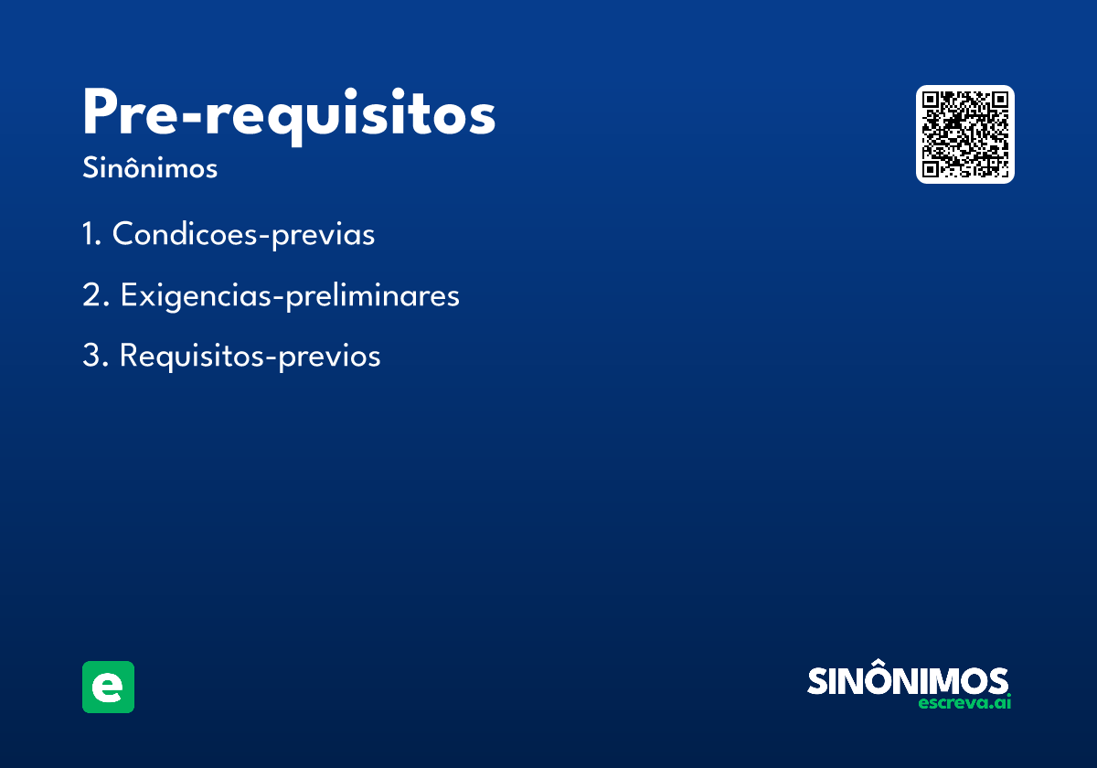 pre-requisitos