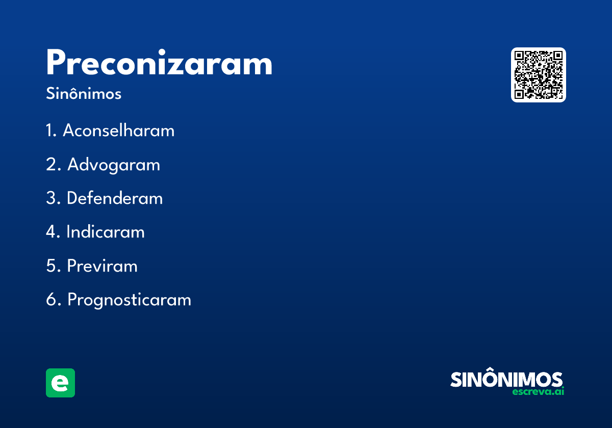 preconizaram