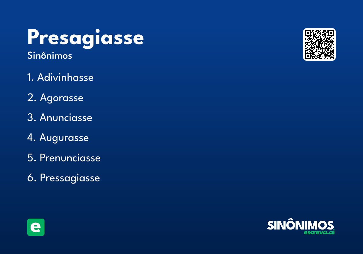 presagiasse