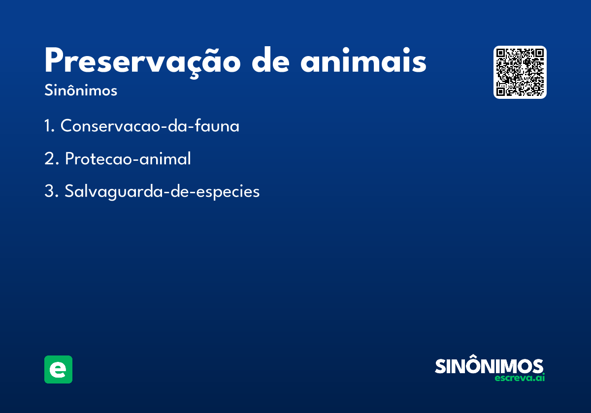 preservação de animais