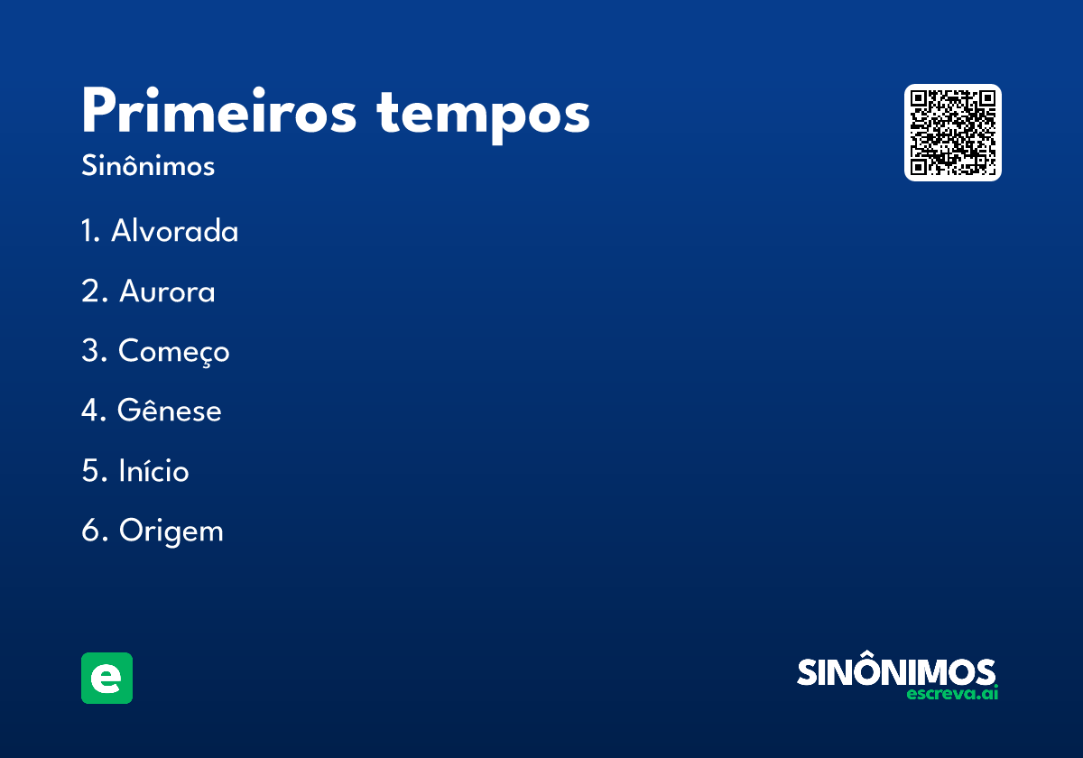 primeiros tempos